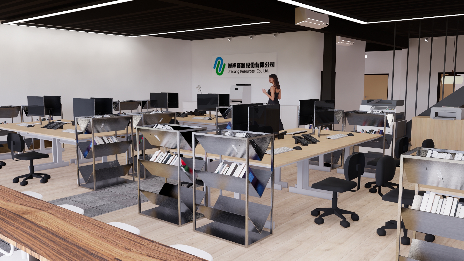 燈火搖曳的公司酒吧